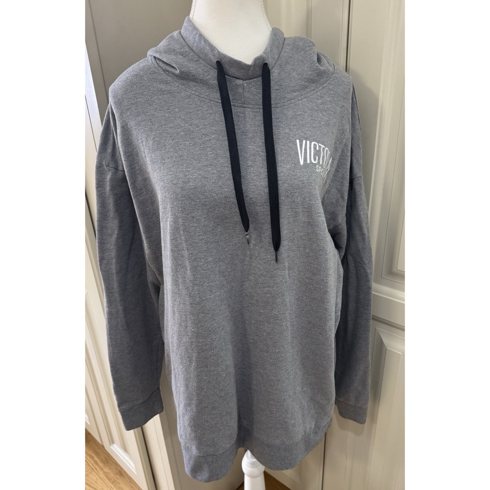 Victoria Sport Gray Hoodie Sweatshirt Size L Athleisure Casual Pullover Soft